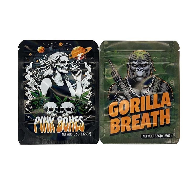 Animated Design 3.5g Mylar Weed Bags